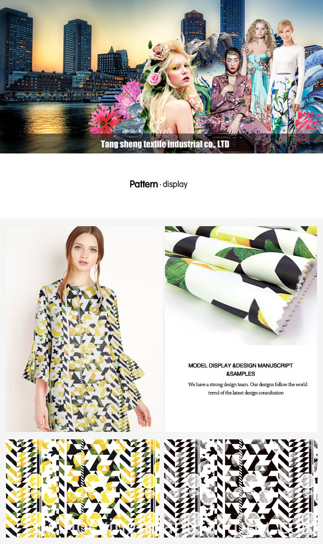 Digital Printed Polyester Satin Twill Fabric for Dress, Skirt, Tops